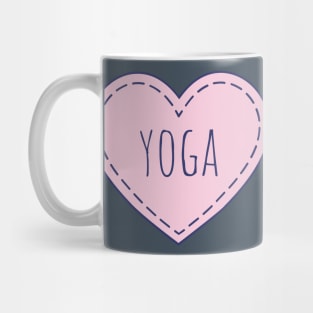 Love Yoga Pink heart Namaste in my heart Mug